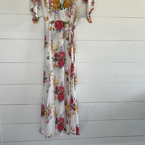 Reformation White Floral Vneck Maxi Dress - Picture 2 of 13